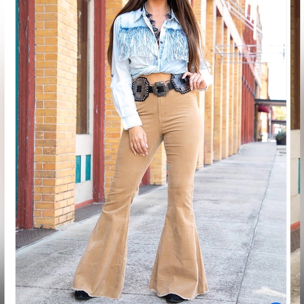 Lucky &  Blessed Women's Mocha Carson Corduroy Flare